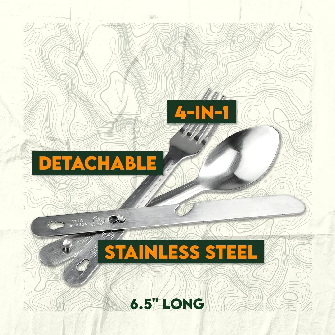 Sona Enterprises 4-In-1 Detachable Stainless Steel Utensil Set, 3-Pc