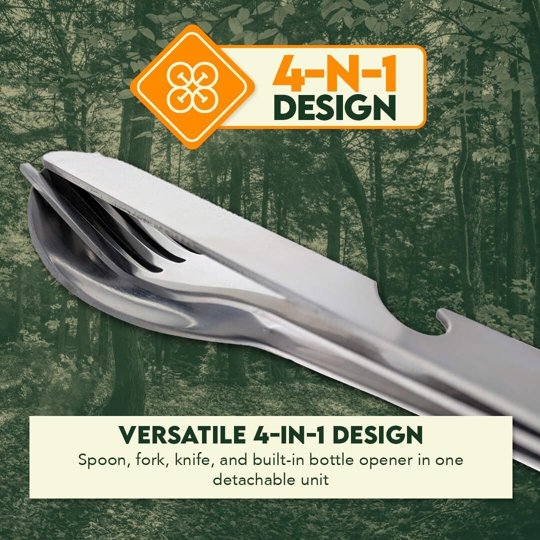 Sona Enterprises 4-In-1 Detachable Stainless Steel Utensil Set, 3-Pc