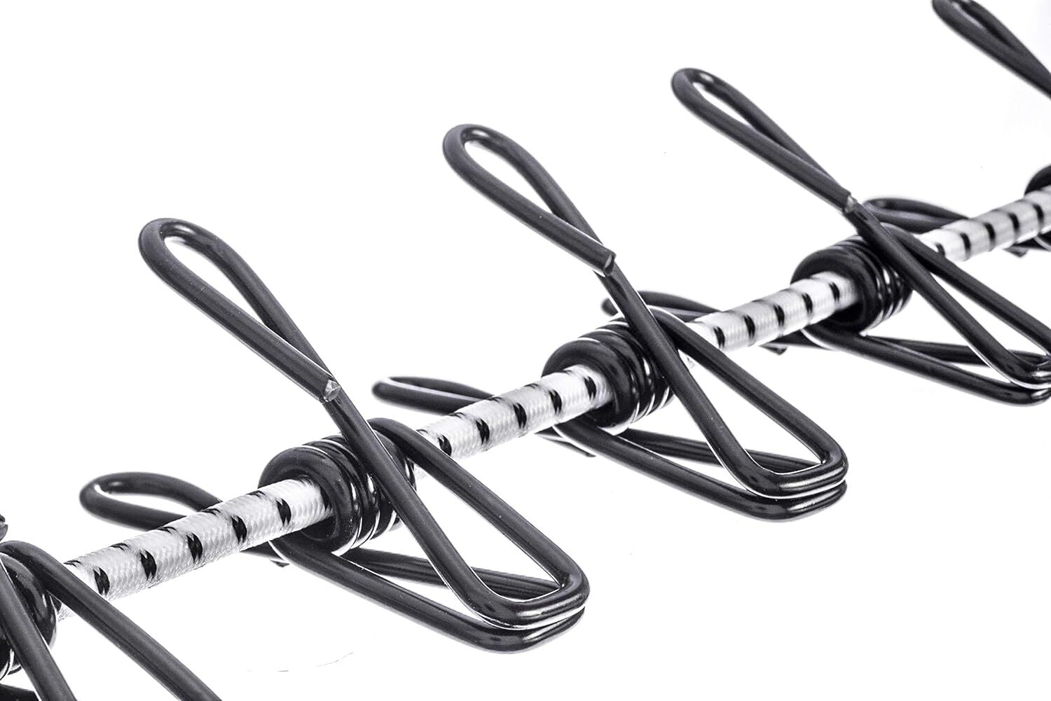 Sona Enterprises Elastic Drying Cord With Weather Resistant Clips, 3/16-In x 10-Ft To 20-Ft