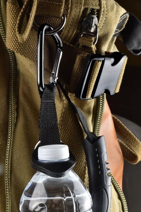 Sona Enterprises Slip-On Carabiner With Water Bottle Holder Assorted Colors