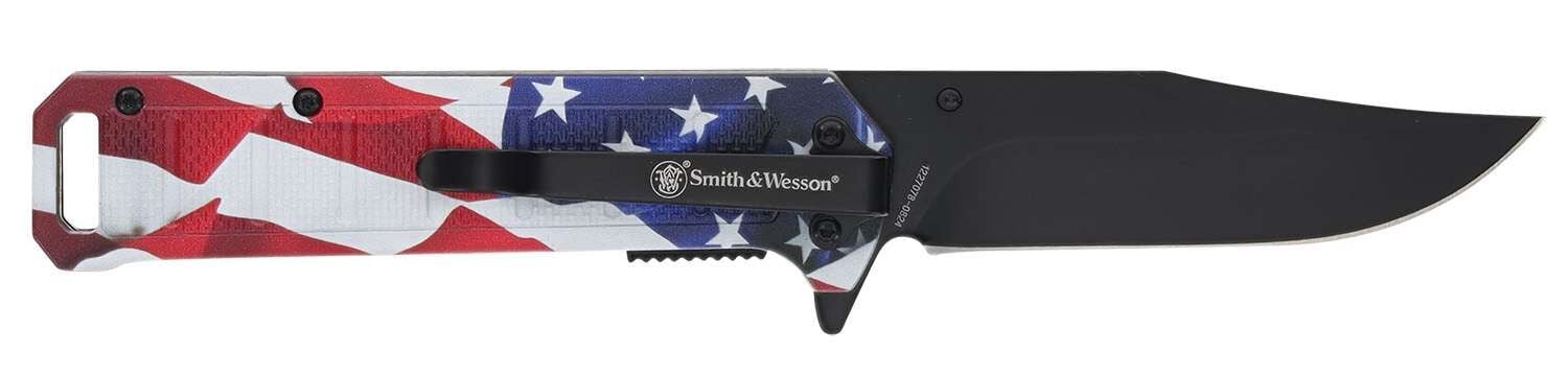 Smith & Wesson America's Heroes Bullet Folding Knife & US Flag Folding Knife Combo, 3.4-In