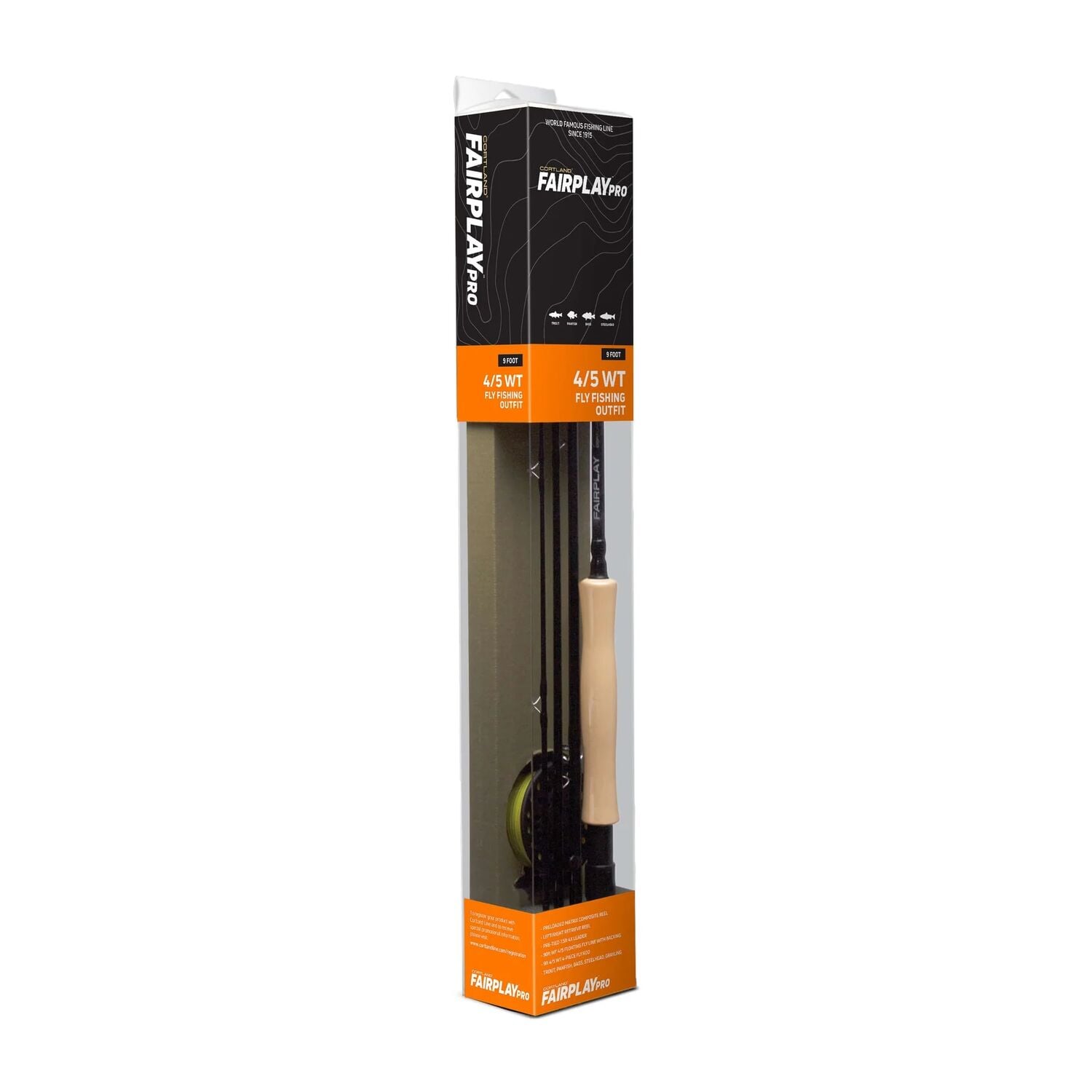 Cortland Fairplay Pro Outfit 4/5wt Fly Fishing Rod, 4-Piece, 9 ft.