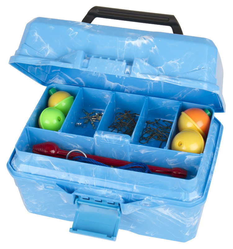 Flambeau Outdoors Big Mouth Pearl Blue Swirl Tackle Box Kit
