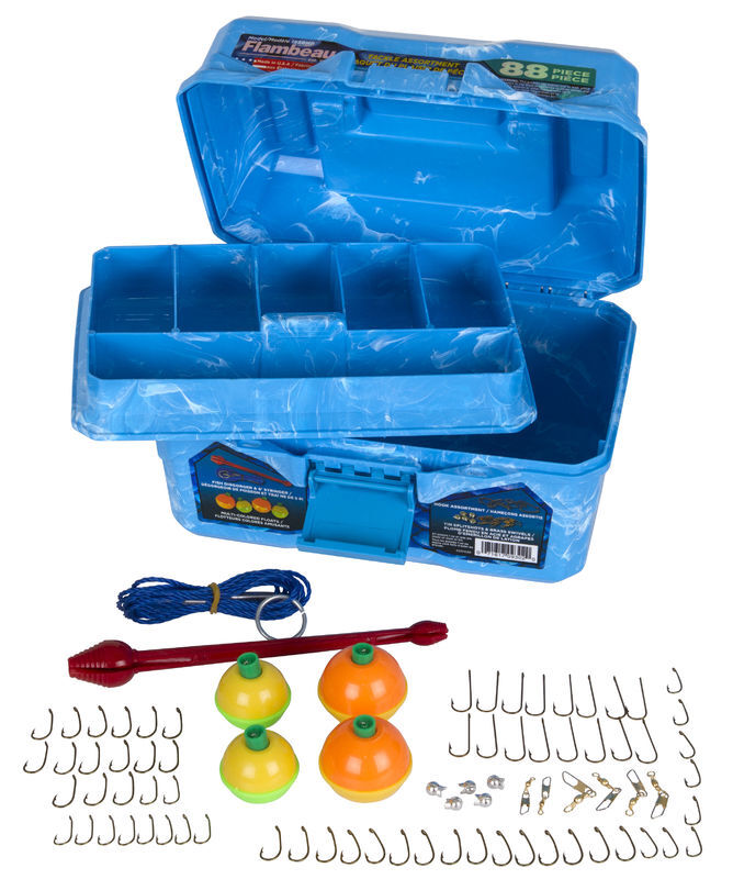 Flambeau Outdoors Big Mouth Pearl Blue Swirl Tackle Box Kit