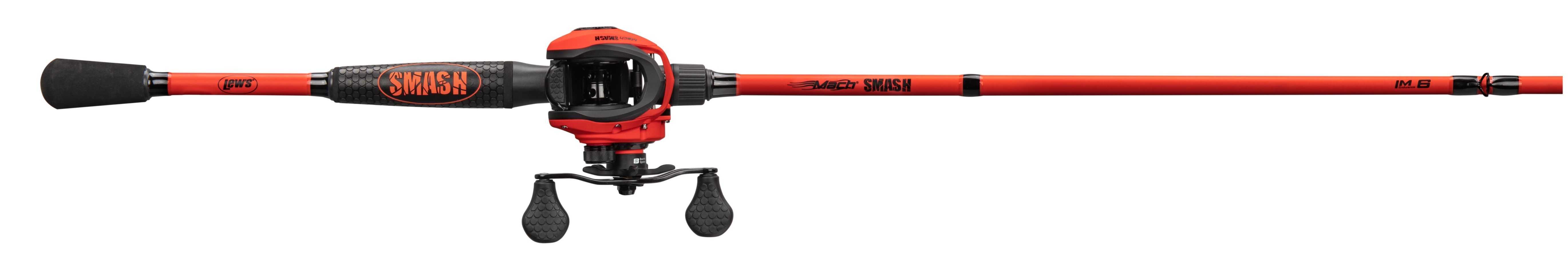 Lew's Mach Smash Baitcast Combo Medium Heavy, 7-Ft 2-In