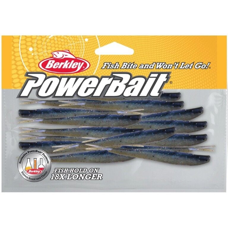 Berkley PowerBait Minnow Black Shad Bait, 2-In, 18-Pk
