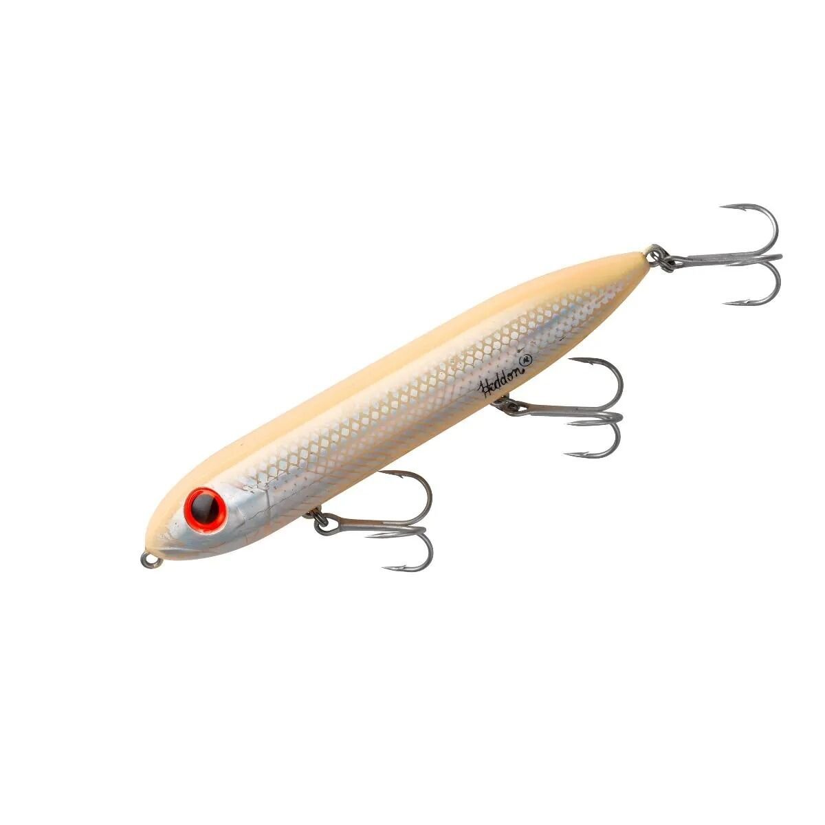 Heddon  Saltwater Super Spook Bone/Silver Fishing Lure, 5-In