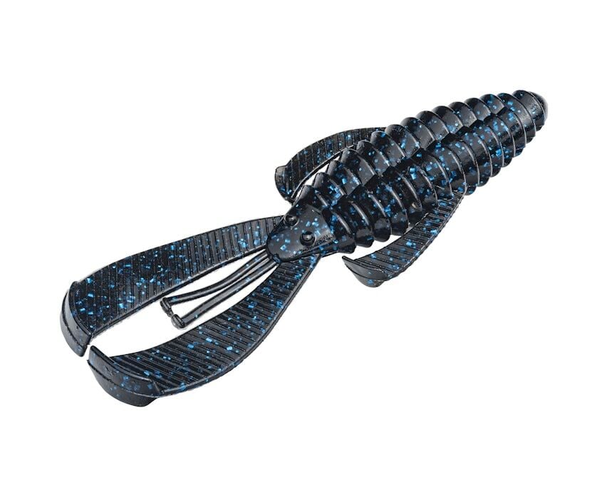 Strike King Rage Bug Black Blue Flake Bait, 4-In, 7-Pk