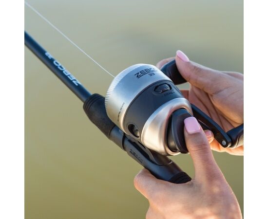 Zebco 33 Silver Medium Spincast Combo, 6-Ft
