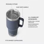 YETI Black Rambler Straw Mug 35-Oz