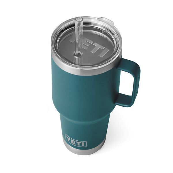 Yeti Rambler Mug with Straw Lid Agave Teal, 35-Oz