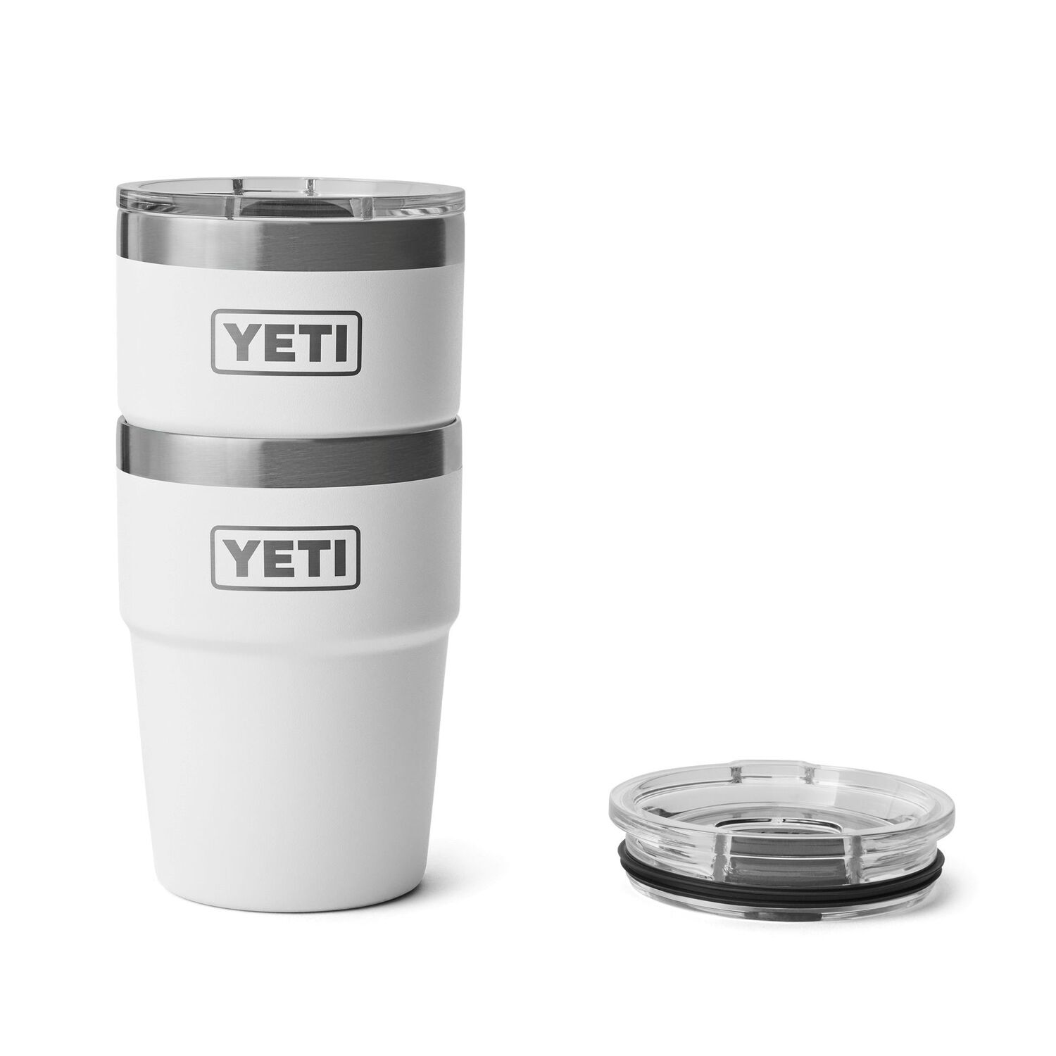 YETI Rambler White Stackable Cup with Magslider Lid, 16-Oz