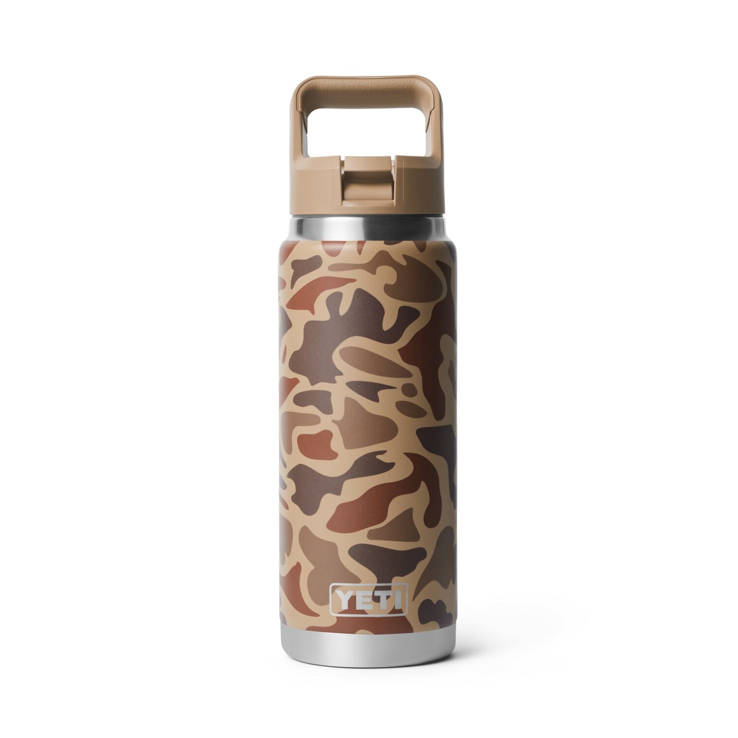 Yeti Coolers Rambler Wetlands Camo Water Bottle With Color-Matched Straw Cap, 26-Oz