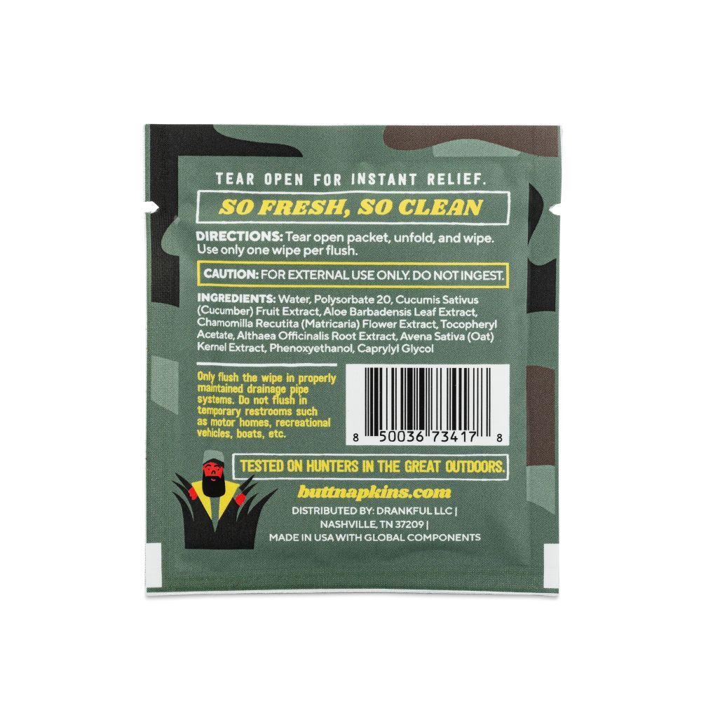 Butt Napkins Hunting Butt Napkins, 5-Pk