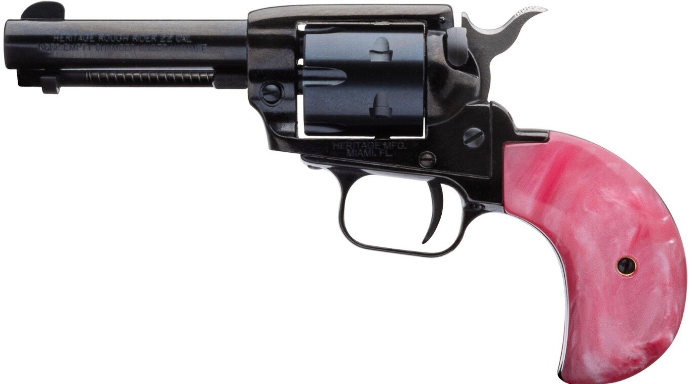 Heritage Rough Rider Pink Pearl .22 LR / .22 WMR 3.5-In Birdhead Revolver, 6-Rd