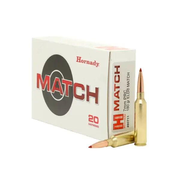 Hornady Match 7mm PRC, 180 Grain ELD Match Rifle Ammo, 20-Rd
