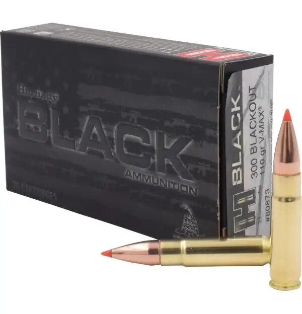 Hornady Black .300 Blackout, 110 Grain V-Max Rifle Ammo, 20-Rd
