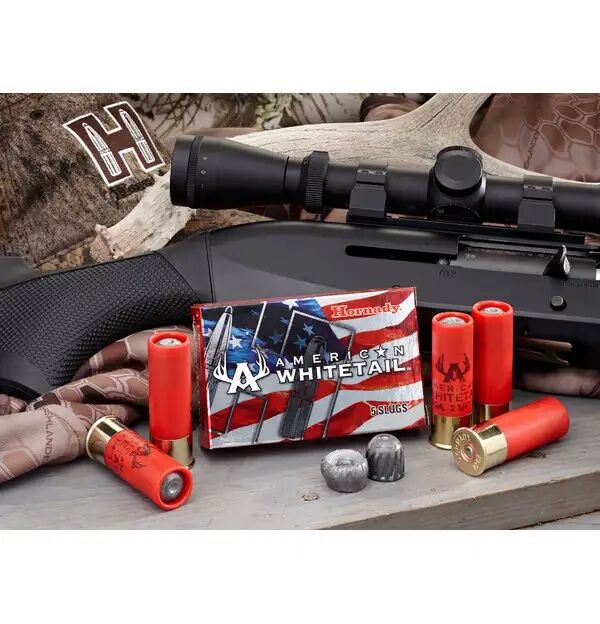 Hornady American Whitetail 12 Gauge 2 3/4" Rifled Slug, 1-Oz, 5-Rd