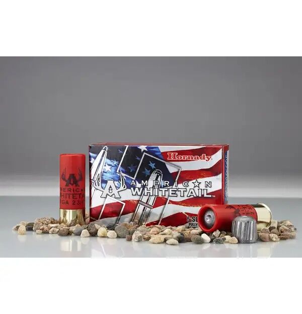 Hornady American Whitetail 12 Gauge 2 3/4" Rifled Slug, 1-Oz, 5-Rd