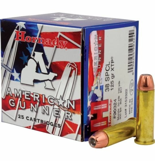 Hornady American Gunner .38 Special, 125 Grain XTP Pistol Ammo, 25-Rd