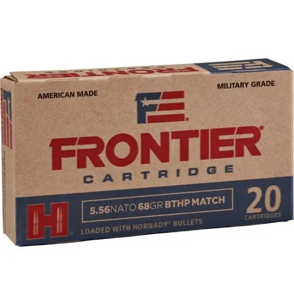 Hornady Frontier 5.56 NATO 68-Grain BTHP Match Rifle Ammo, 20-Rd