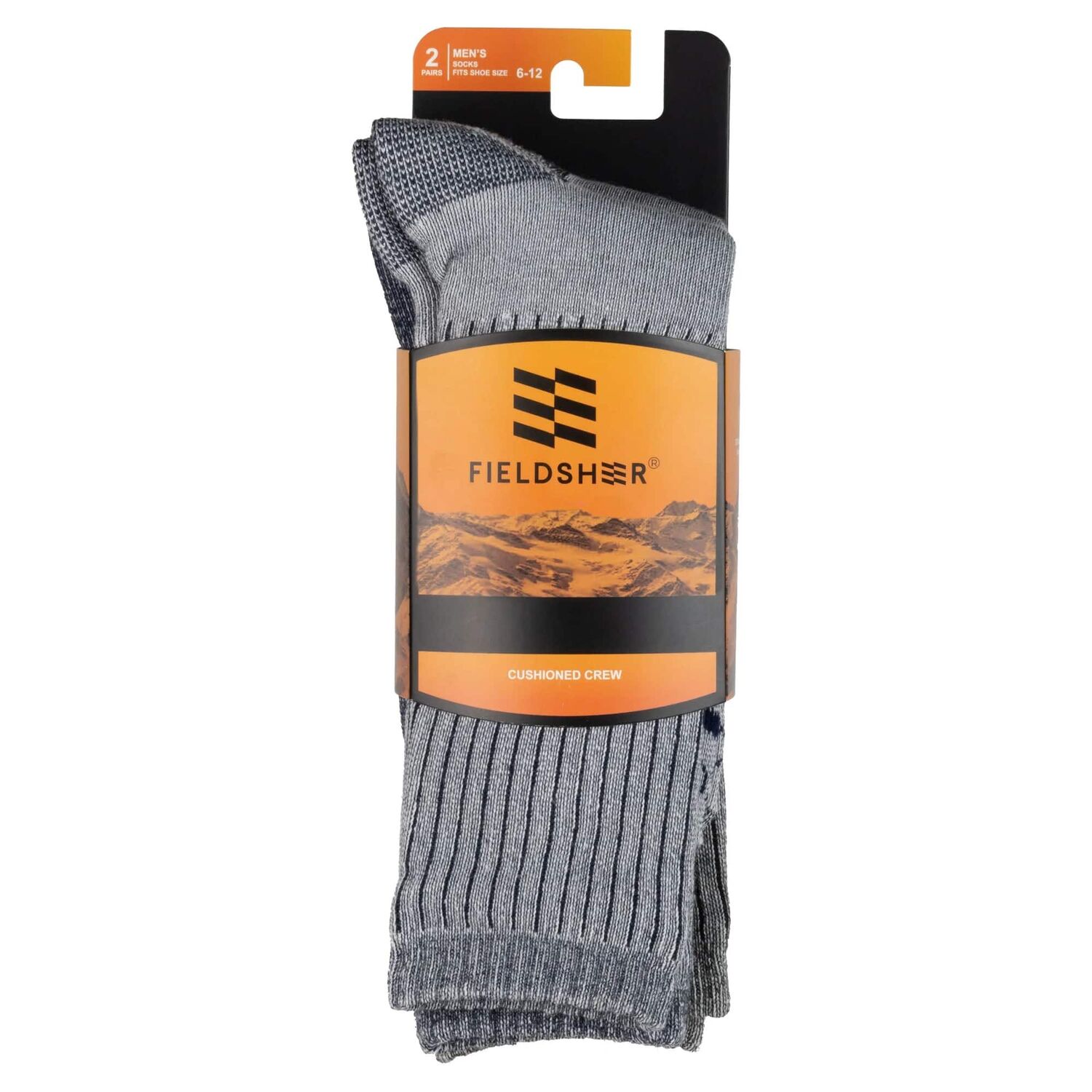 Mobile Warming Men's Wool Sock 2-Pk in Blue/Grey
