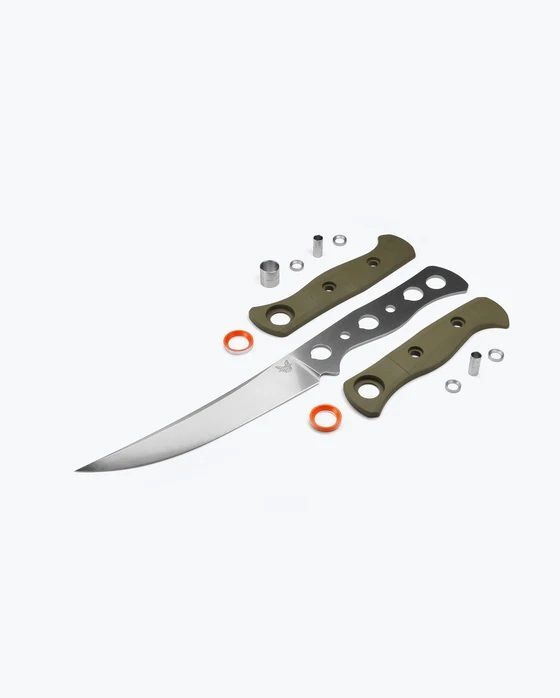 Benchmade Meatcrafter OD Green G10 Trailing Point, 6-In