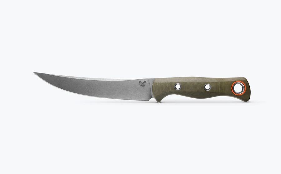 Benchmade Meatcrafter OD Green G10 Trailing Point, 6-In