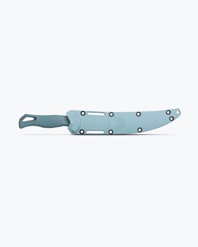 Benchmade Fishcrafter Depth Blue Santoprene Trailing Point Knife, 7-In