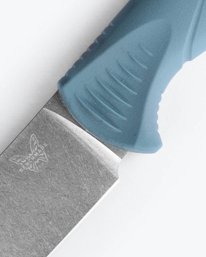 Benchmade Fishcrafter Depth Blue Santoprene Trailing Point Fixed Blade Knife, 9-In