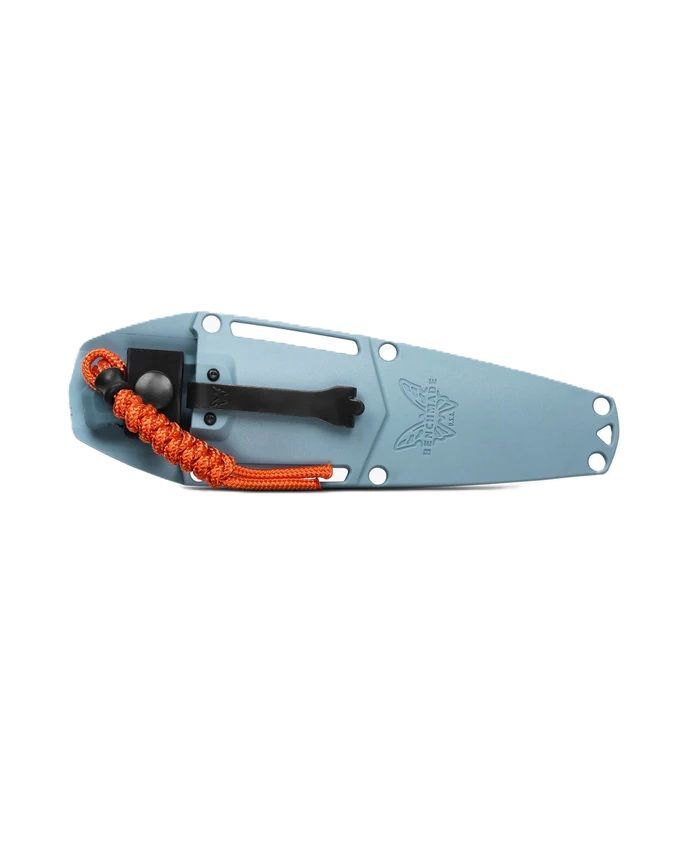 Benchmade Intersect Depth Blue Santoprene Drop-Point Fixed Blade Knife