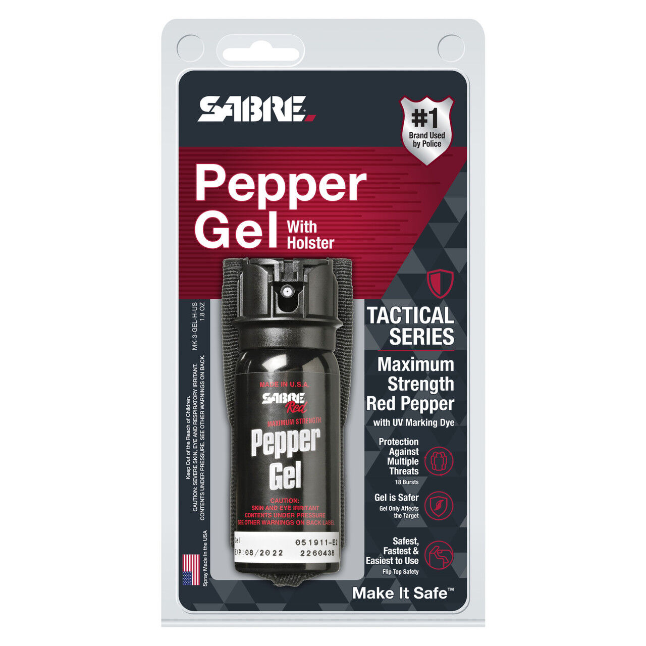 Sabre Tactical Pepper Gel With Holster