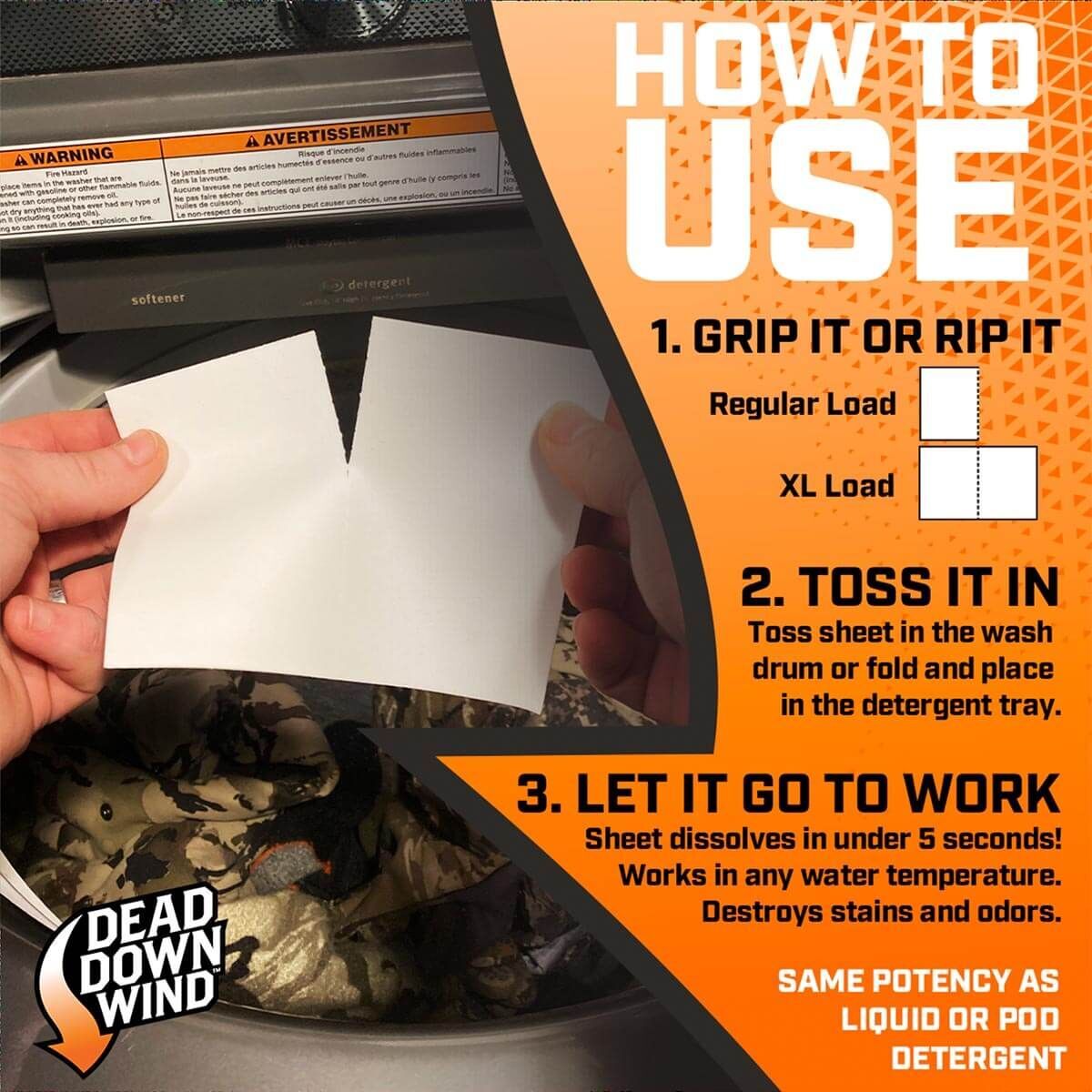 Dead Down Wind Black Premium Laundry Detergent Sheet / Dryer Sheet Combo, 40-Pk