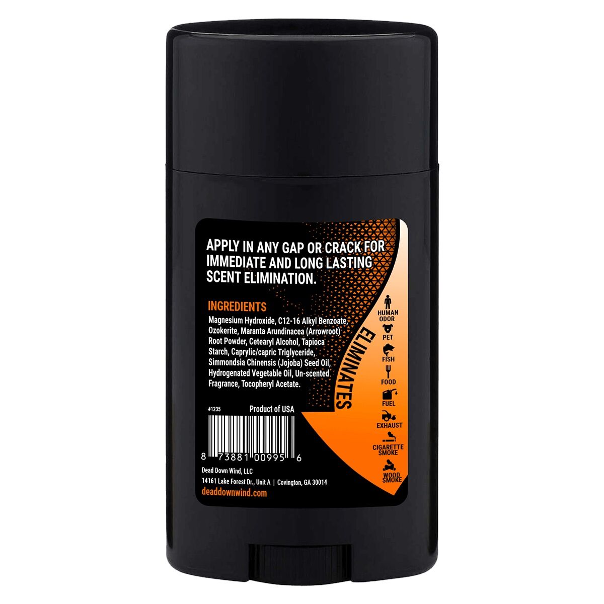 Dead Down Wind Black Premium Solid Deodorant, 2.25-Oz