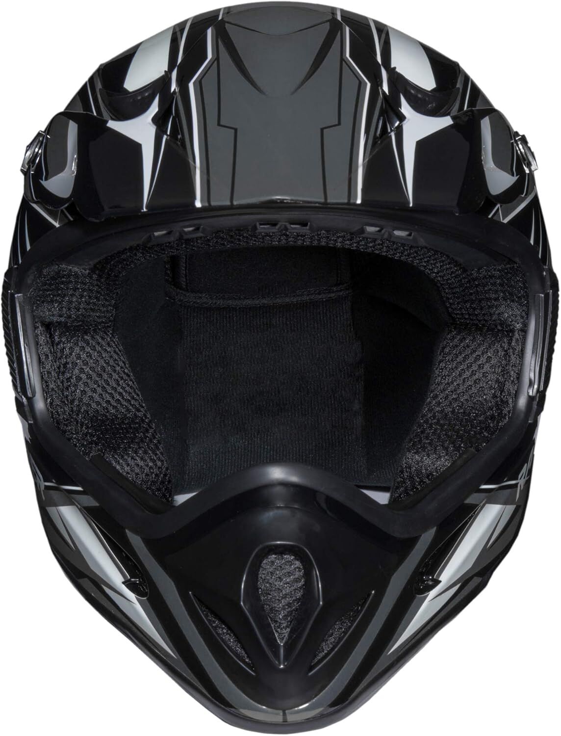 Raider RX1 Black/Silver Adult MX Off-Road Helmet, Large