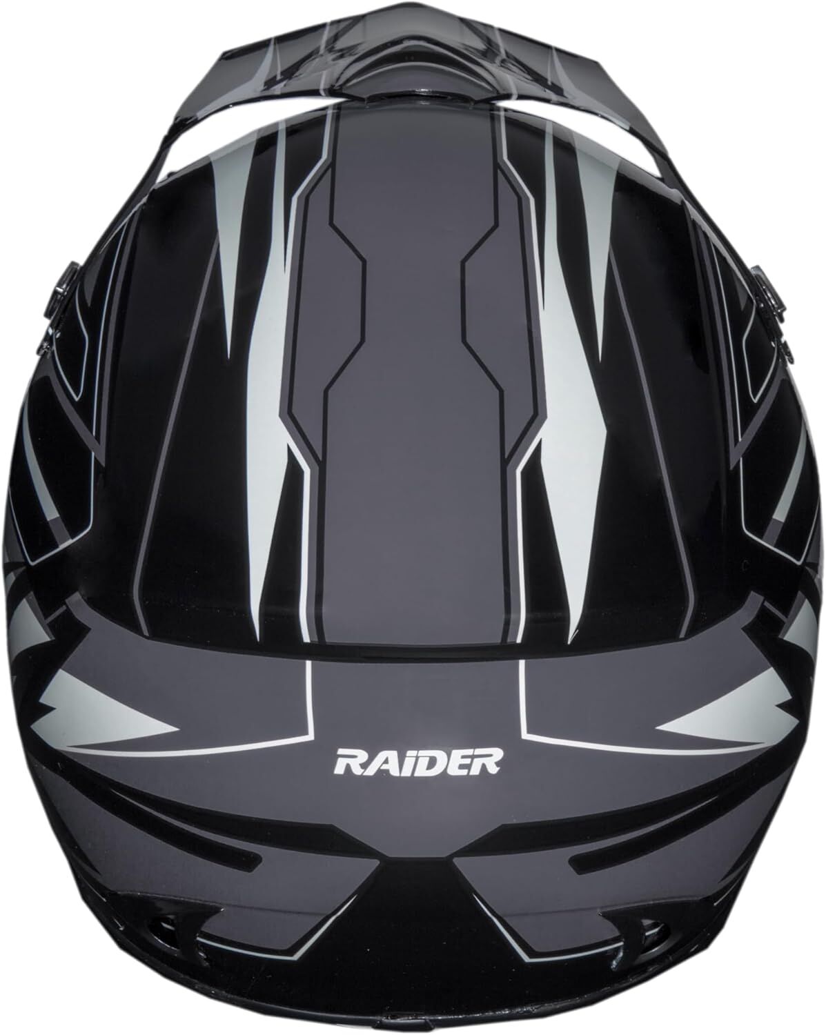 Raider RX1 Black/Silver Adult MX Off-Road Helmet, Large
