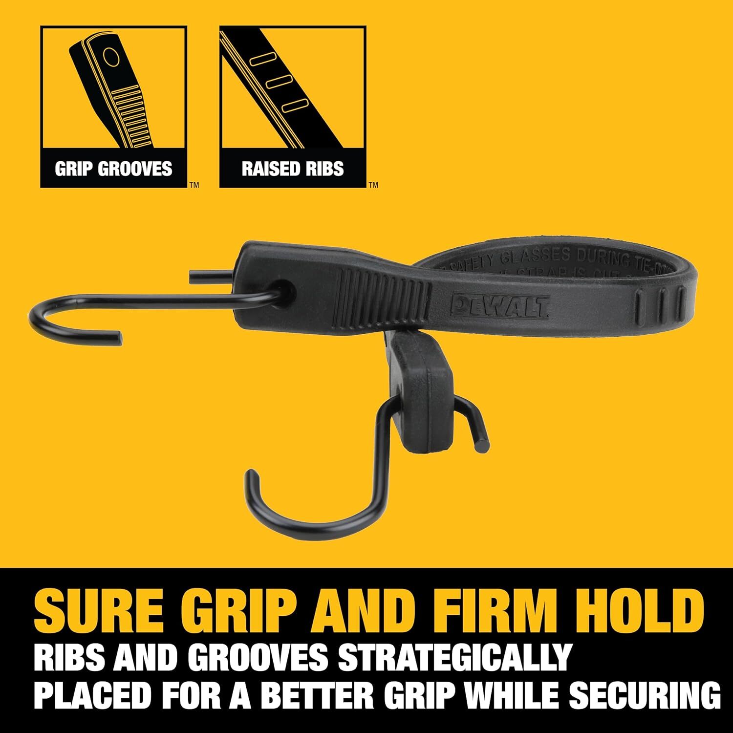 DeWalt Rubber Tarp Straps, 15-In, 10-Pk