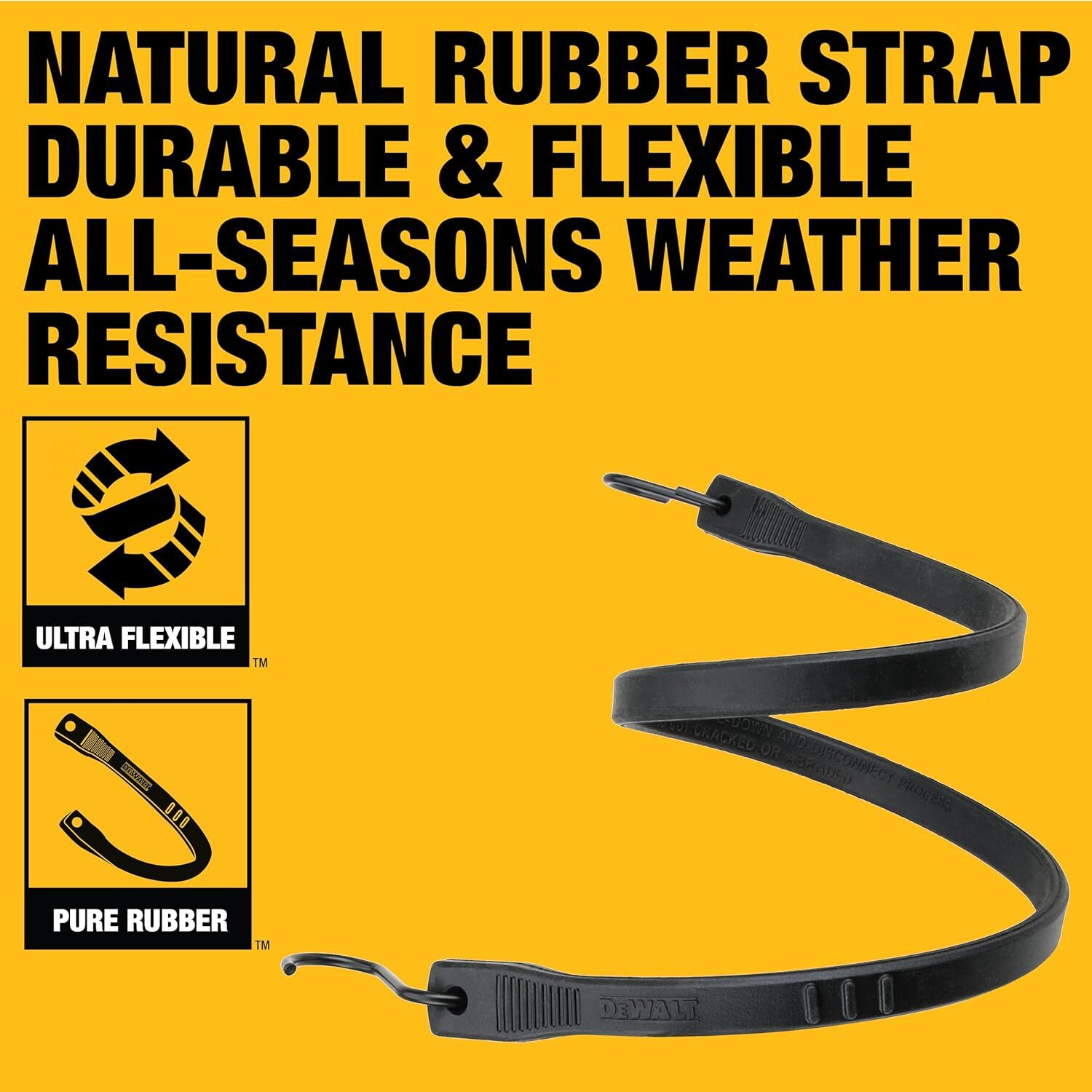 DeWalt Rubber Tarp Straps, 15-In, 10-Pk