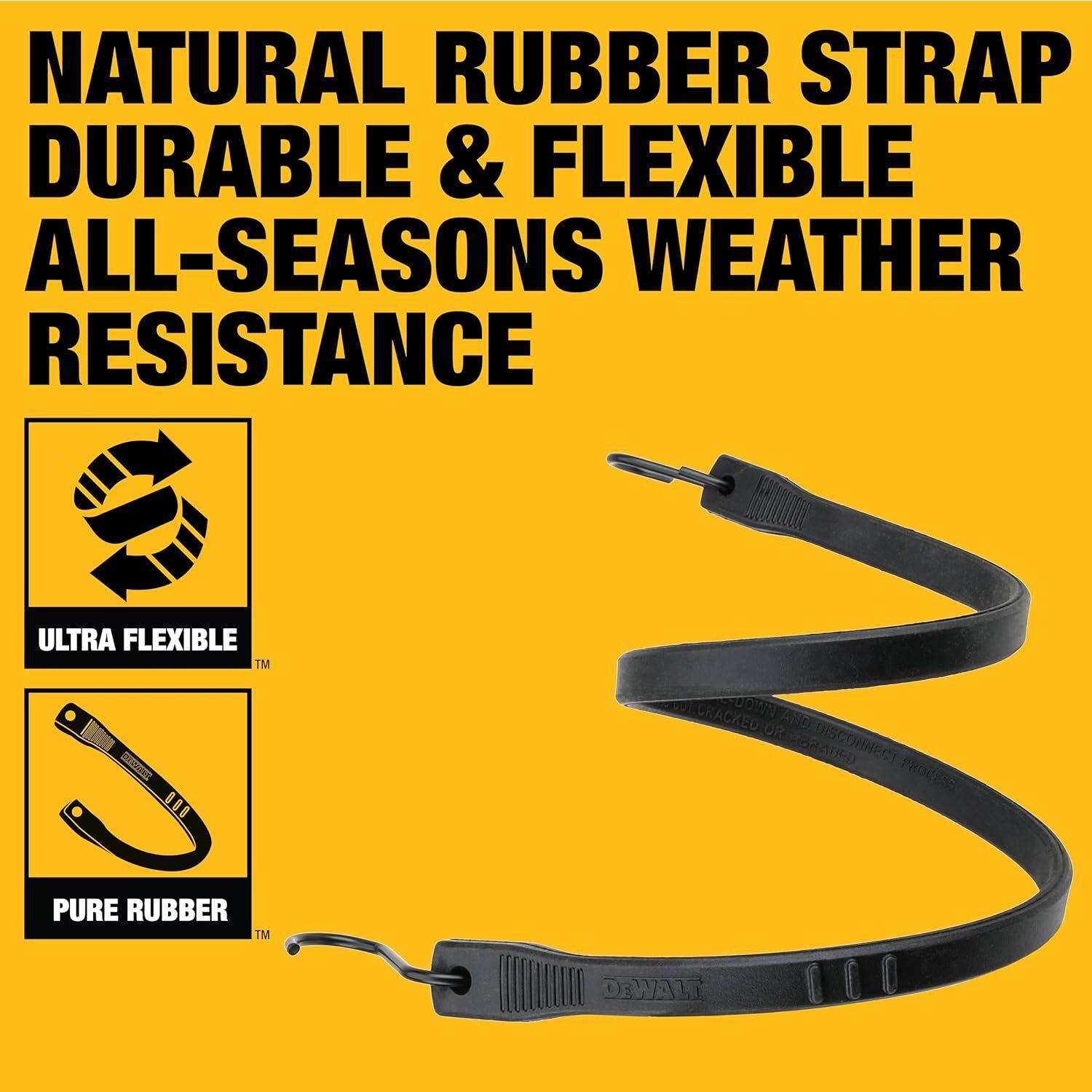 DeWalt Rubber Tarp Straps, 21-In, 10-Pk