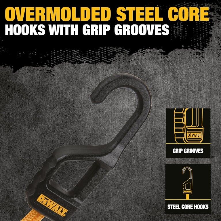 DeWalt Heavy Duty Bungee Cords, 48-In, 4-Pk