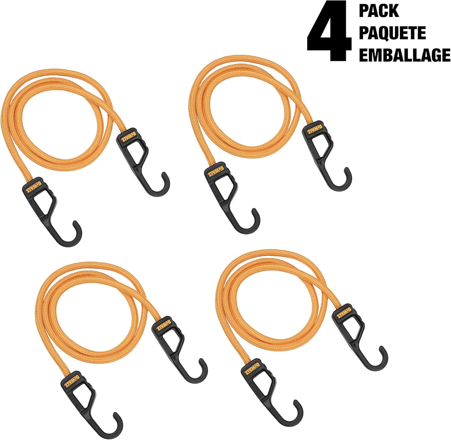 DeWalt Heavy Duty Bungee Cords, 48-In, 4-Pk