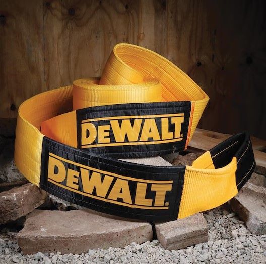 DEWALT Heavy-Duty Looped End Recovery Strap, 75,000-Lb Break Strength, 6-In x 30-Ft