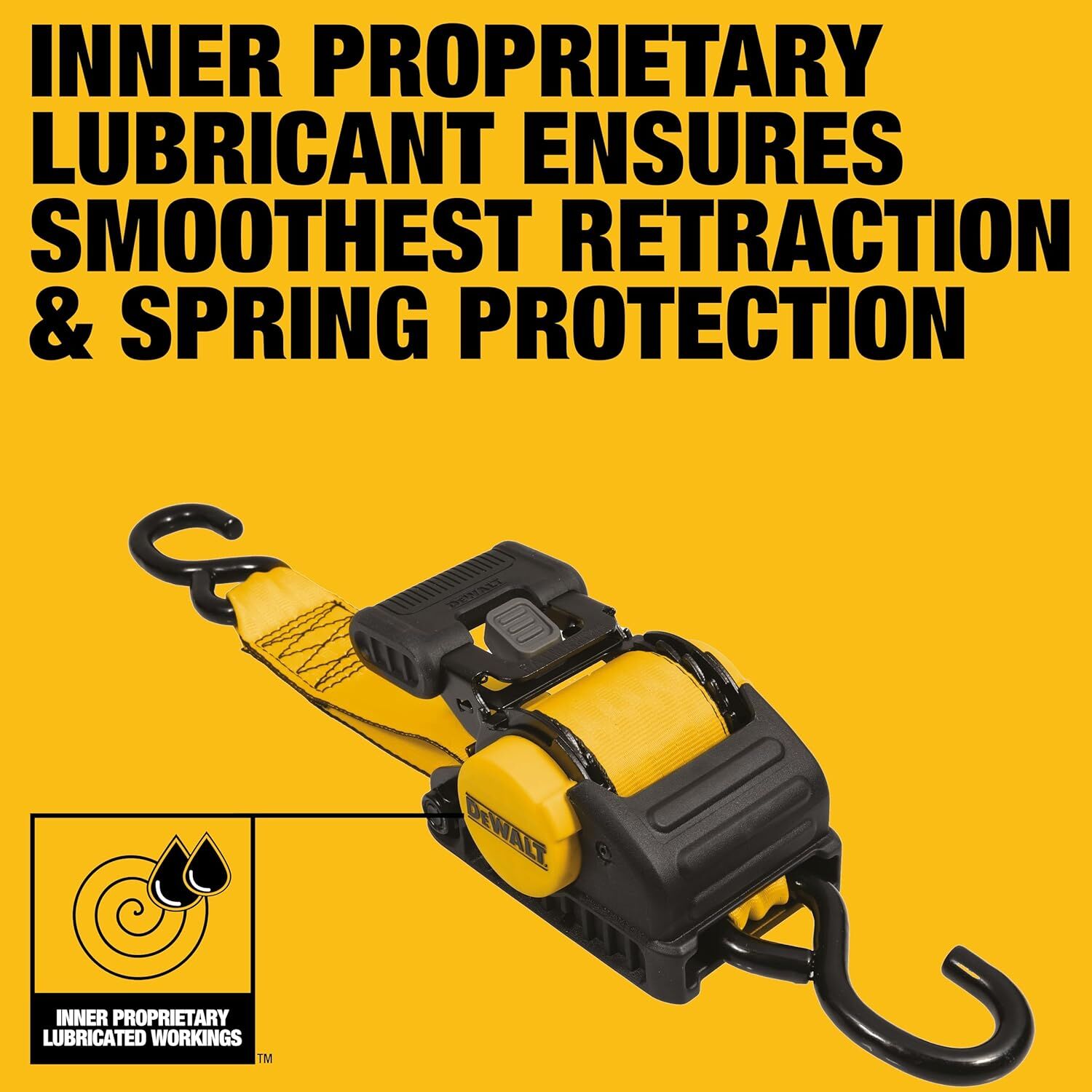 DeWalt Auto Retractable Ratchet Straps, 2-In x 10-Ft, 2-Pk