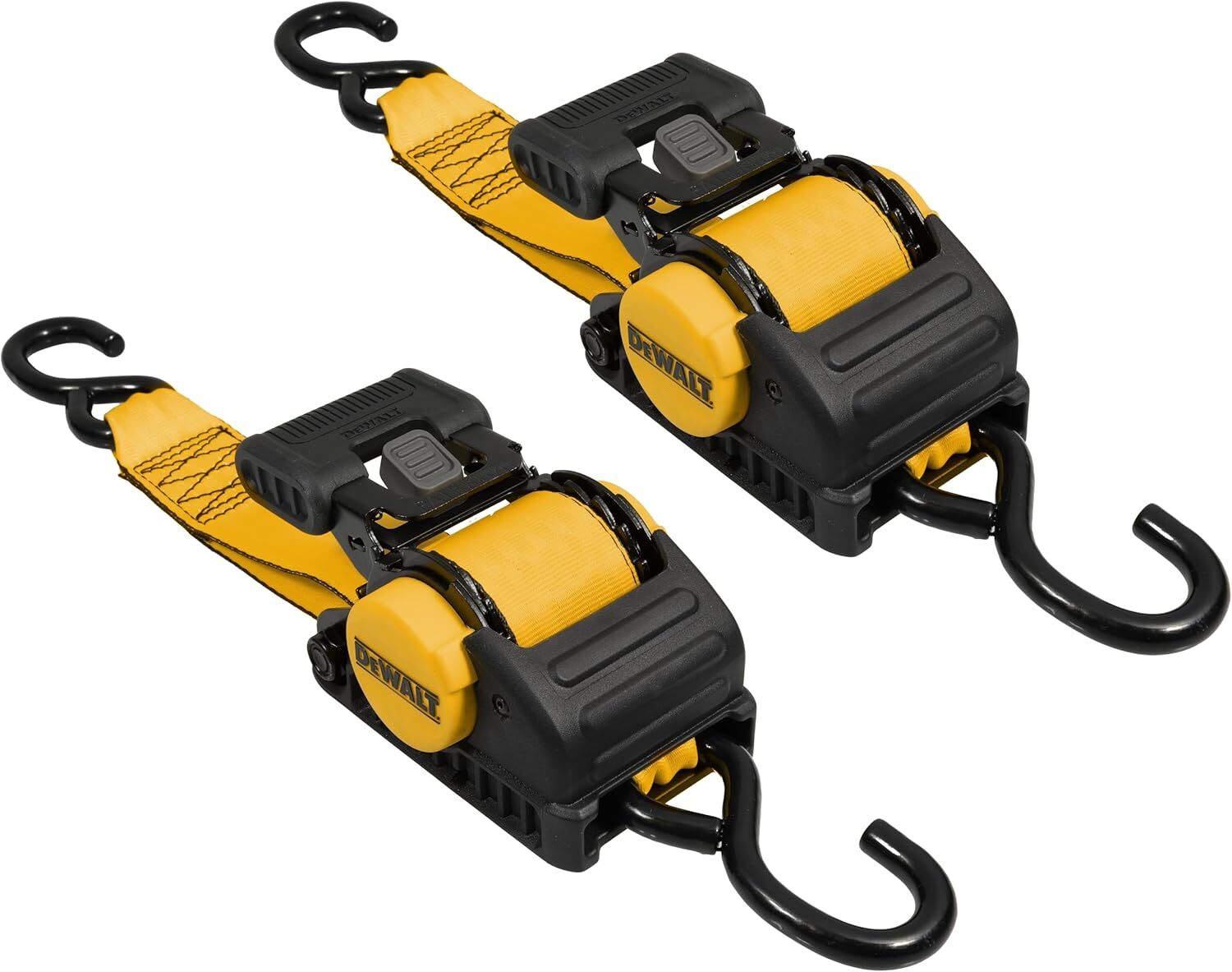 DeWalt Auto Retractable Ratchet Straps, 2-In x 10-Ft, 2-Pk