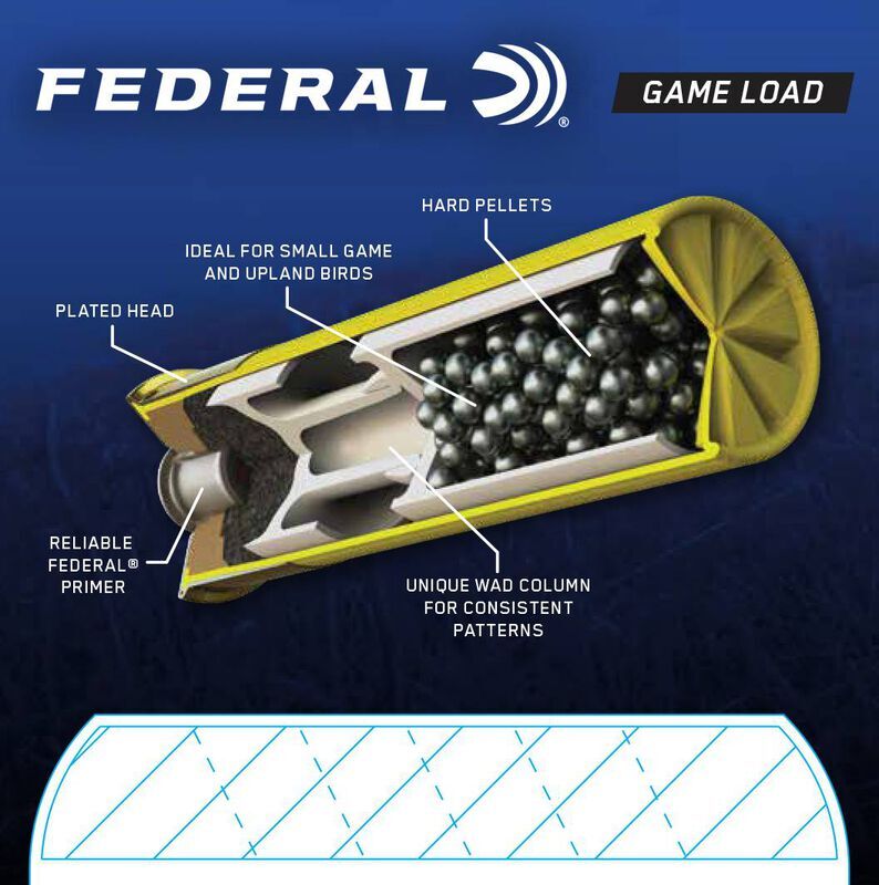 Federal Game Load Upland 20 Gauge 2 3/4" #8 Shot, 7/8-Oz, 25-Rd