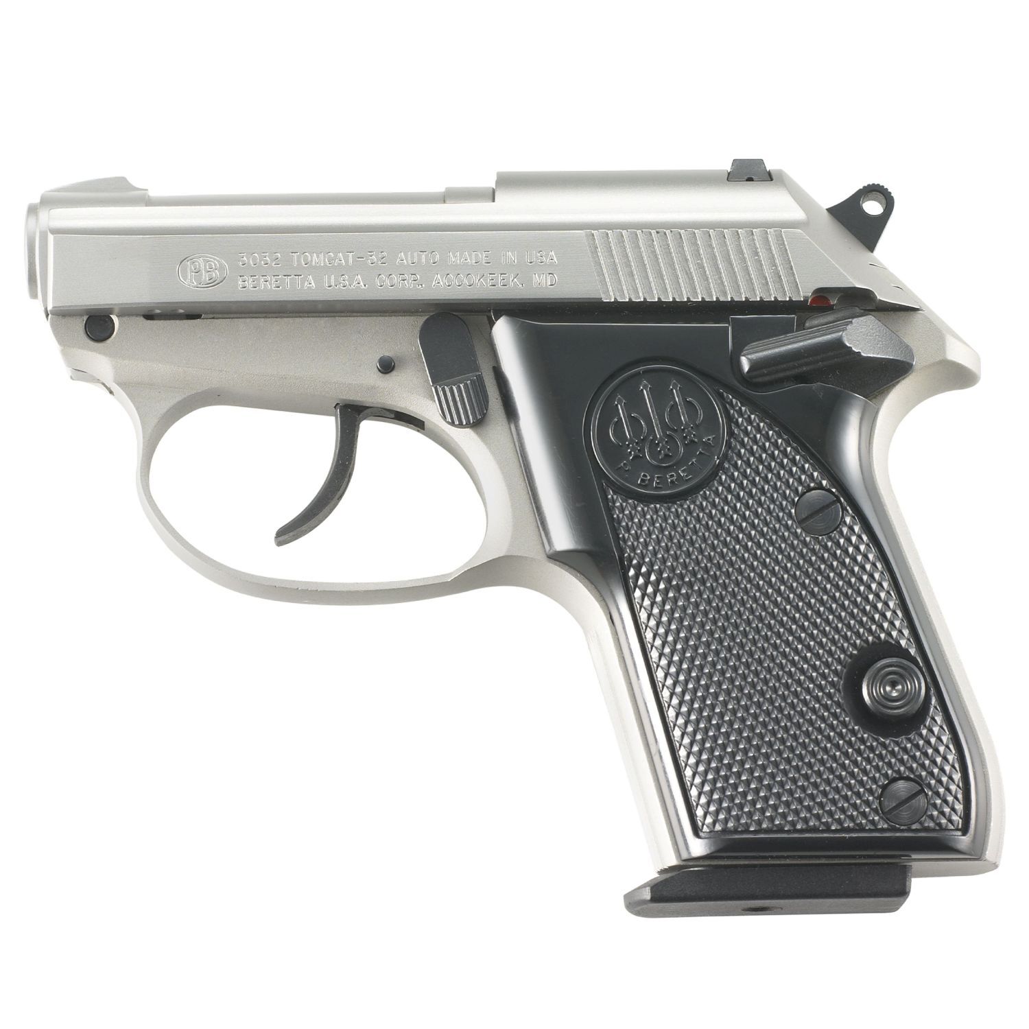 Beretta 3032 Tomcat Inox .32 Auto Micro Compact Stainless Pistol, 7-Rd
