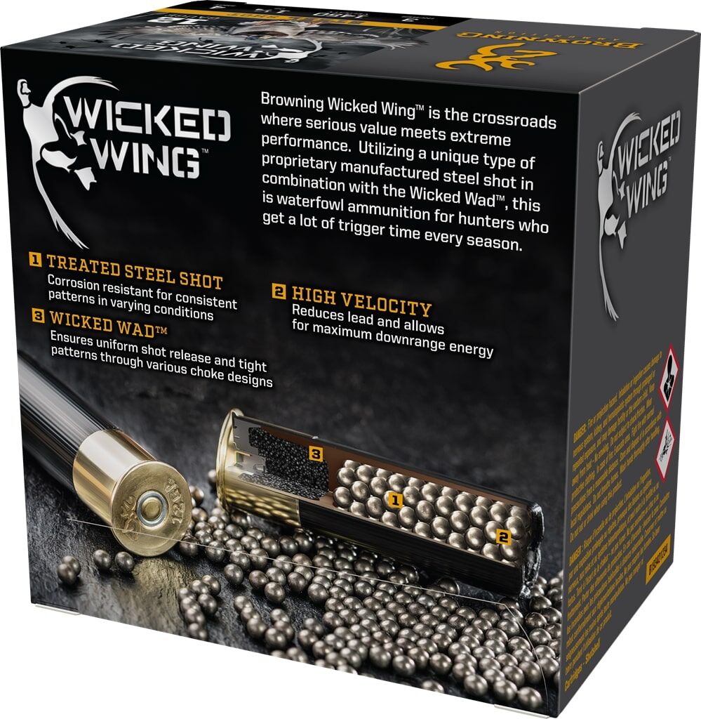 Browning Wicked Wing 12-Ga 3-In 1-1/4-Oz Shotshells, 25-Rd