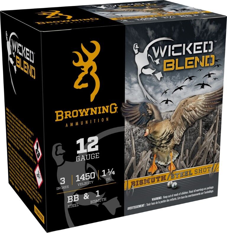 Browning Wicked Blend 12 Guage 3-In Shotshell Ammo, 1 1/4-Oz, 25-Rd