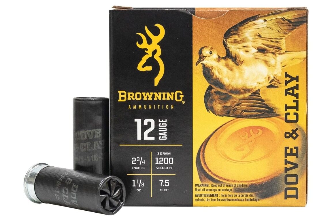 Browning Dove & Clay 12 Gauge 2 3/4" #7.5 Shot, 1 1/8-Oz, 25-Rd