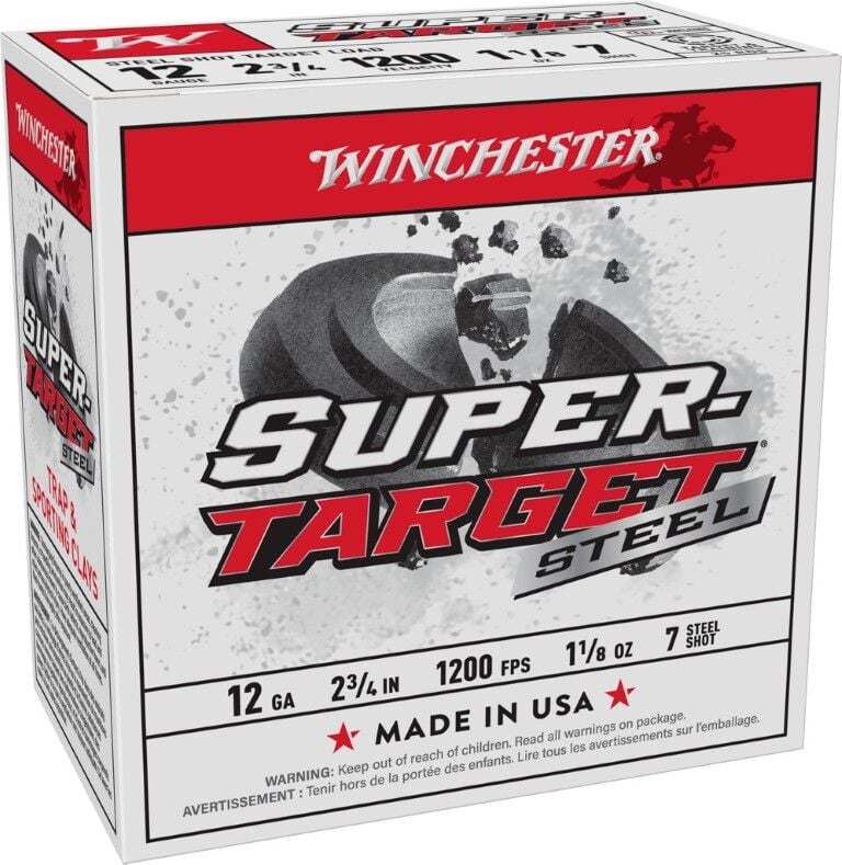 Winchester Super Target Steel 12 Gauge 2 3/4" #7 Shot, 1 1/8-Oz, 25-Rd